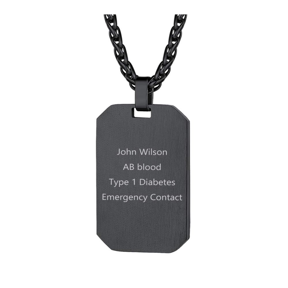 20 Schwarz Dog Tag