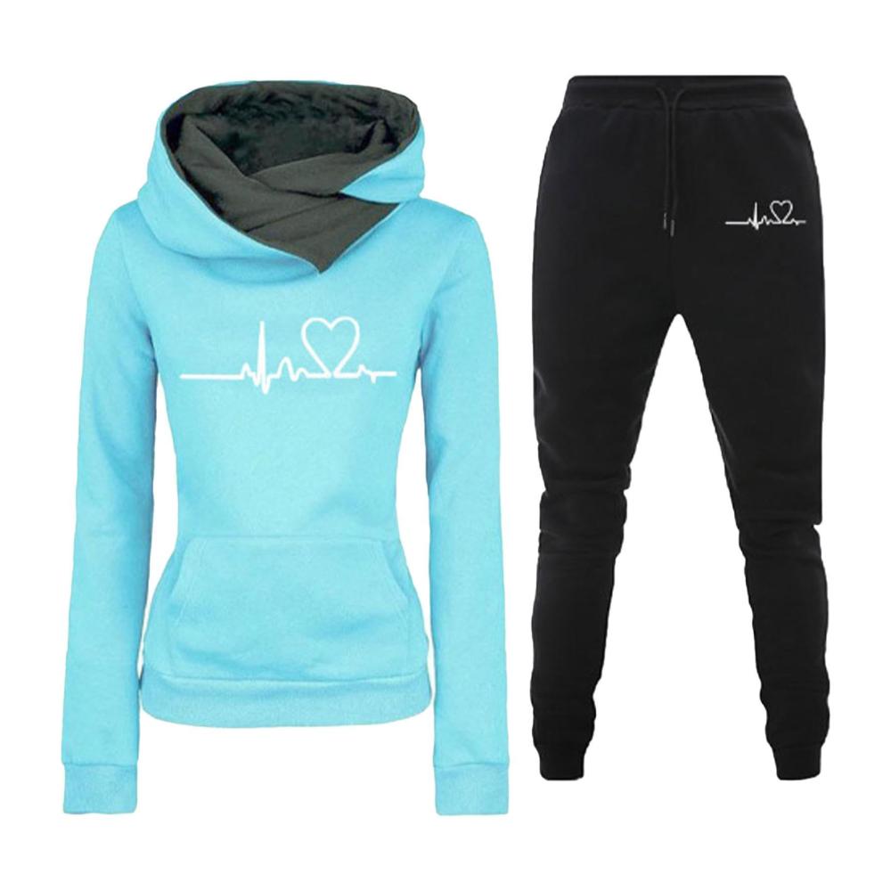 Sky blue black pants white label