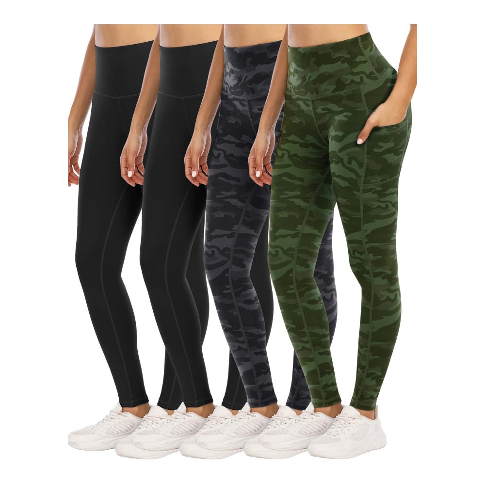 4 Packungen - Schwarz/Schwarz/Camouflage-grau/Camouflage-grün