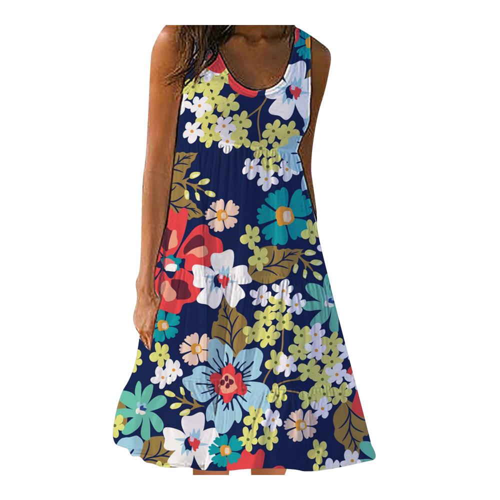 Marineblau Floral