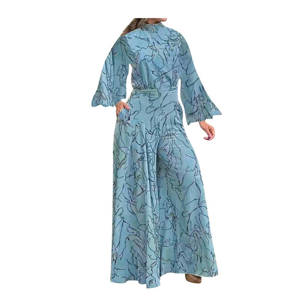 01-hellblau Overall Damen Elegant