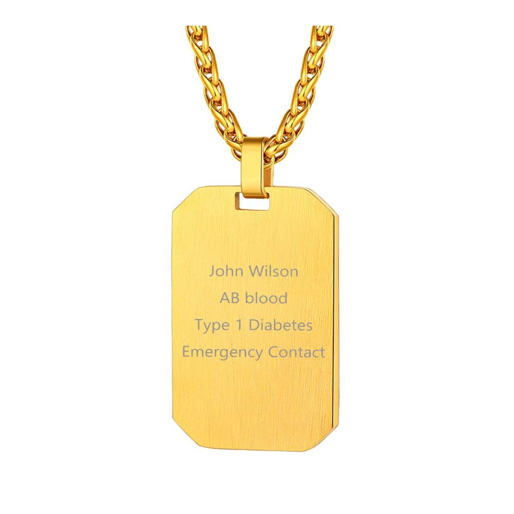 19 Gold Dog Tag