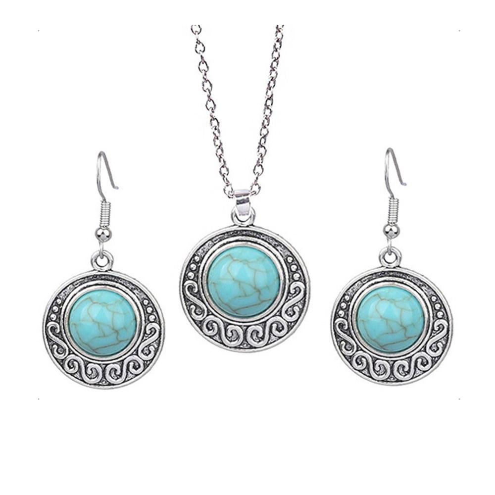 Style B - Rundes Boho Blau