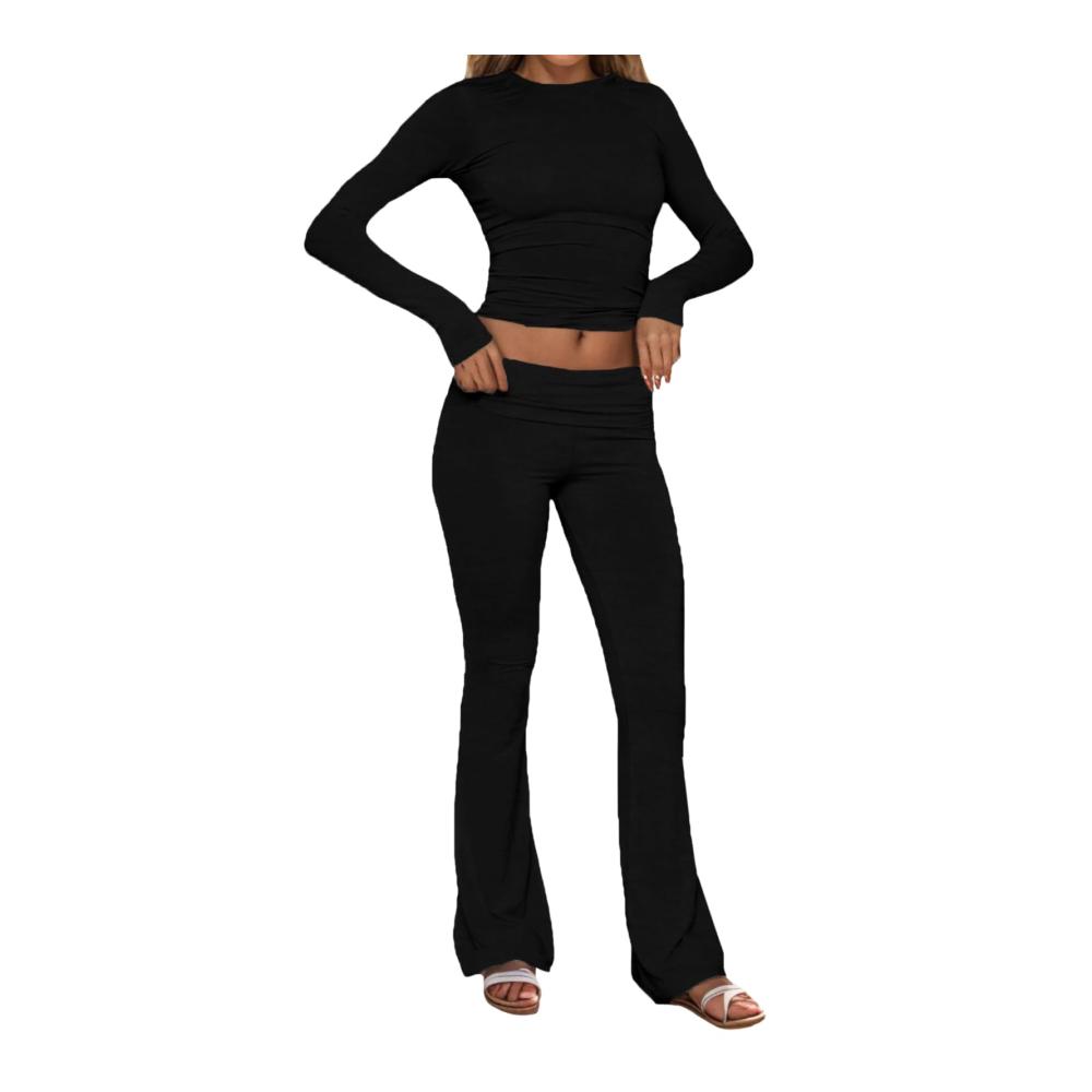 Schwarz Long Sleeve Set
