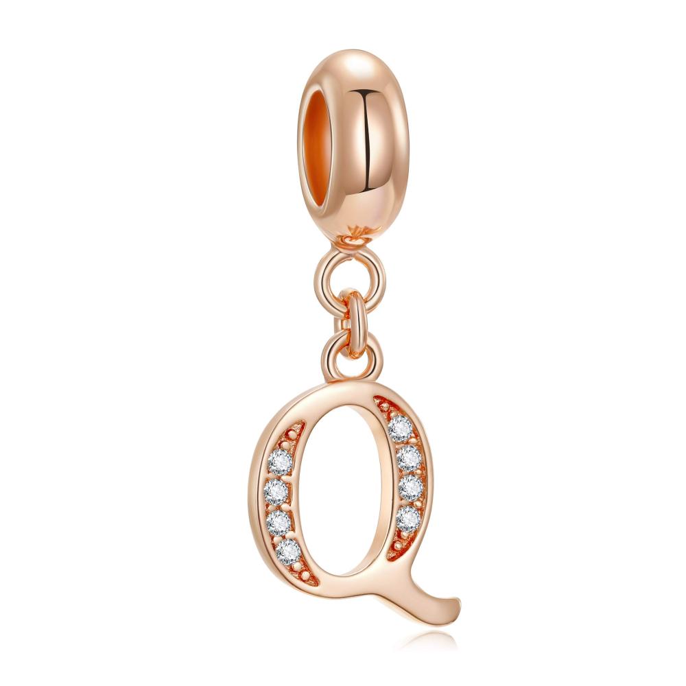 Roségold Buchstabe Q