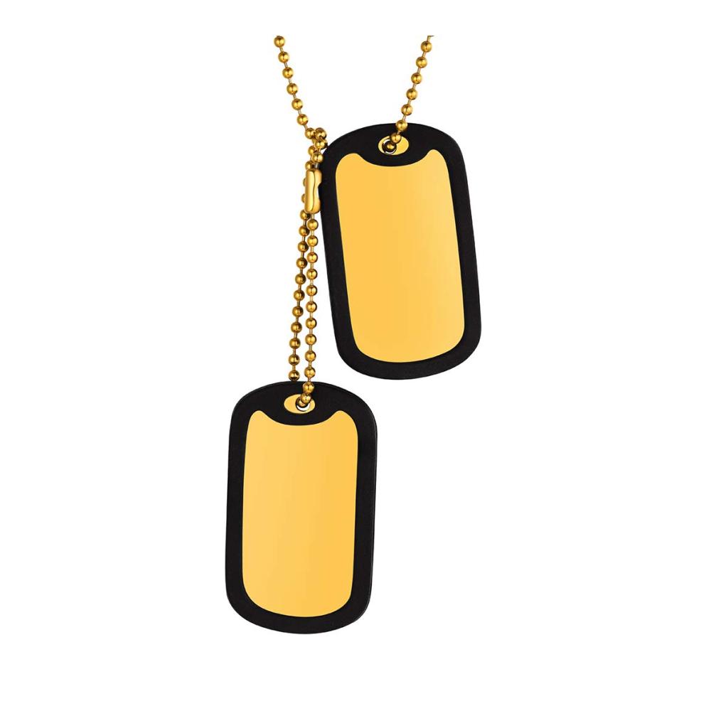 22 Gold Dog Tag （zwei）