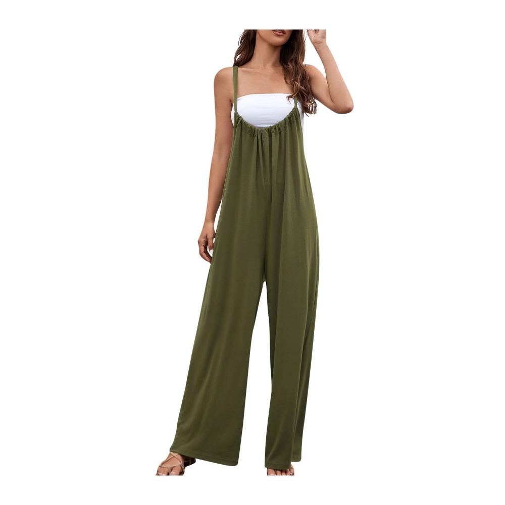 04-armeegrün Overall Damen Elegant