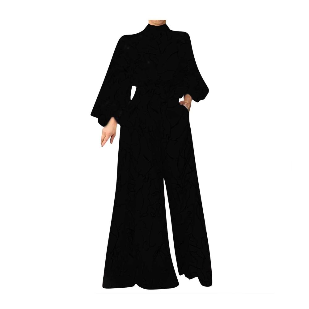 01-schwarz Overall Damen Elegant