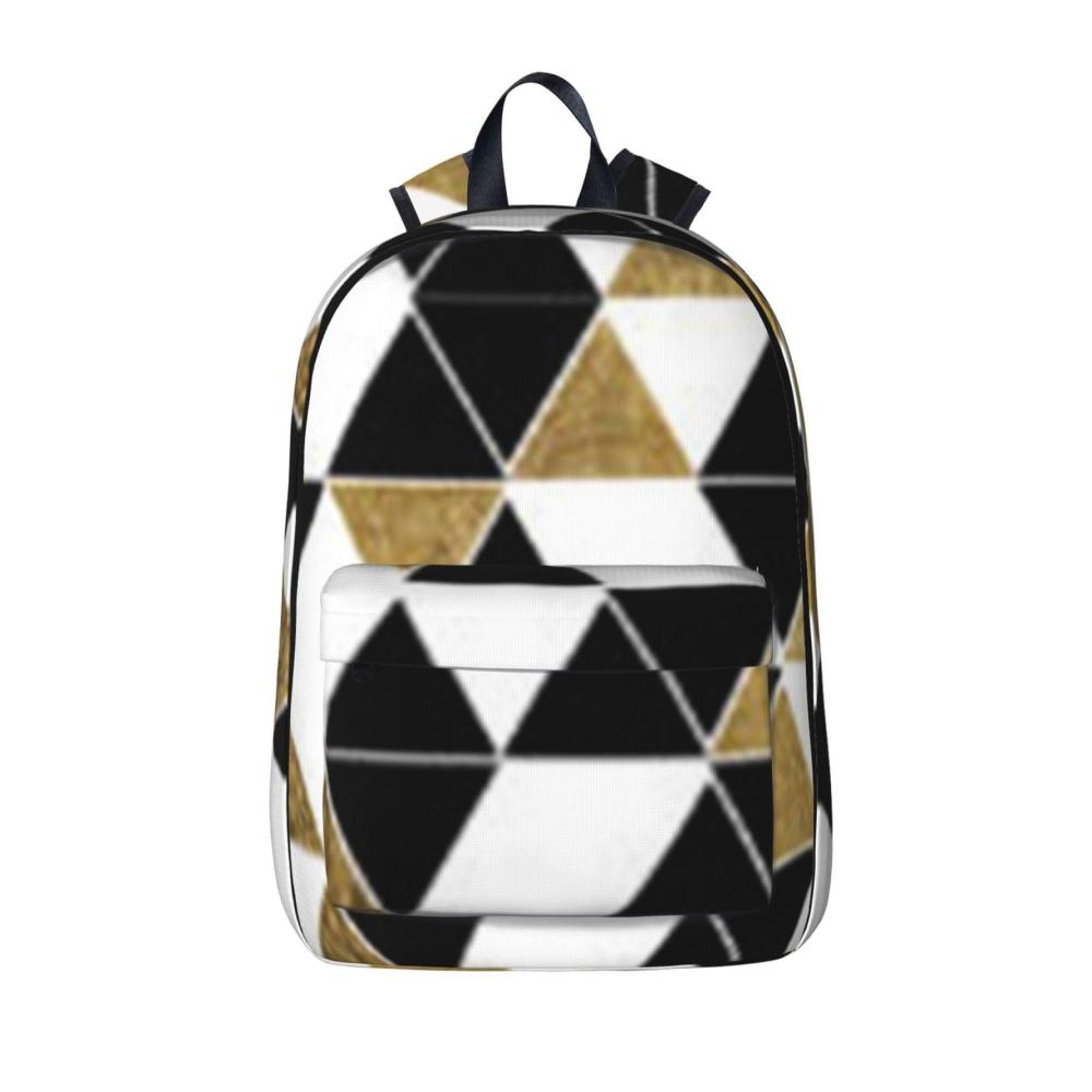 Moderne, Schwarz-weißgoldene Dreiecke.