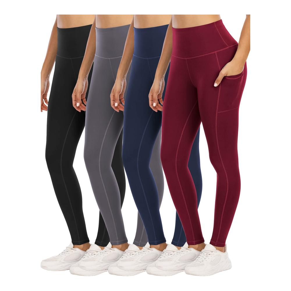 4 Packungen: Schwarz/Grau/Marineblau/Burgunderrot