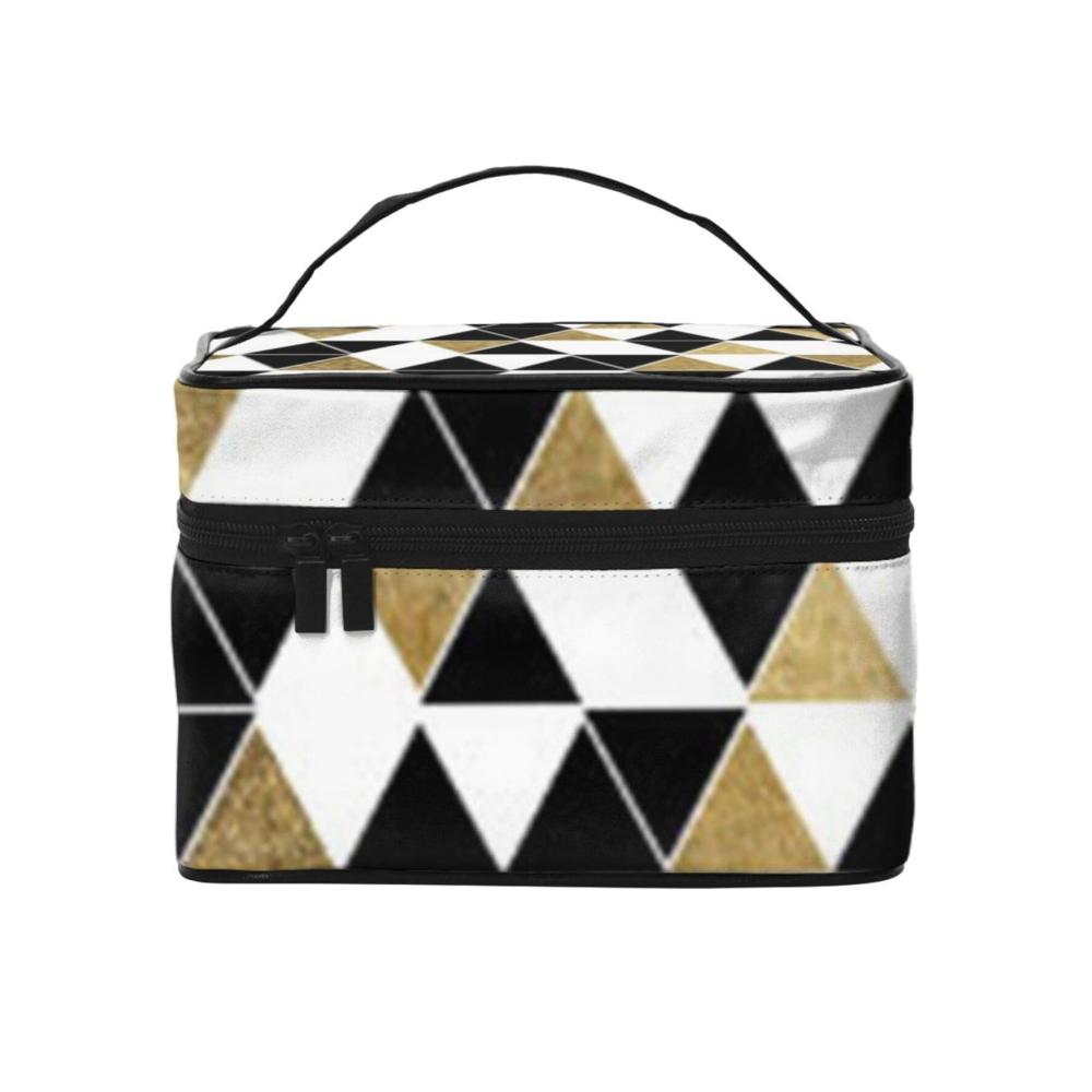 Moderne, Schwarz-weißgoldene Dreiecke.
