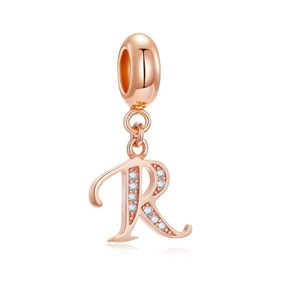 Roségold-Buchstabe R