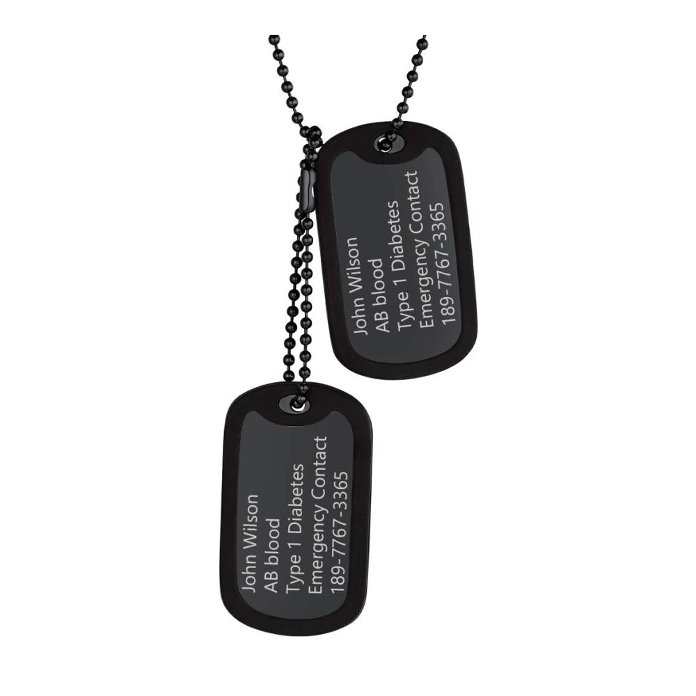 23 Schwarz Dog Tag （Zwei）