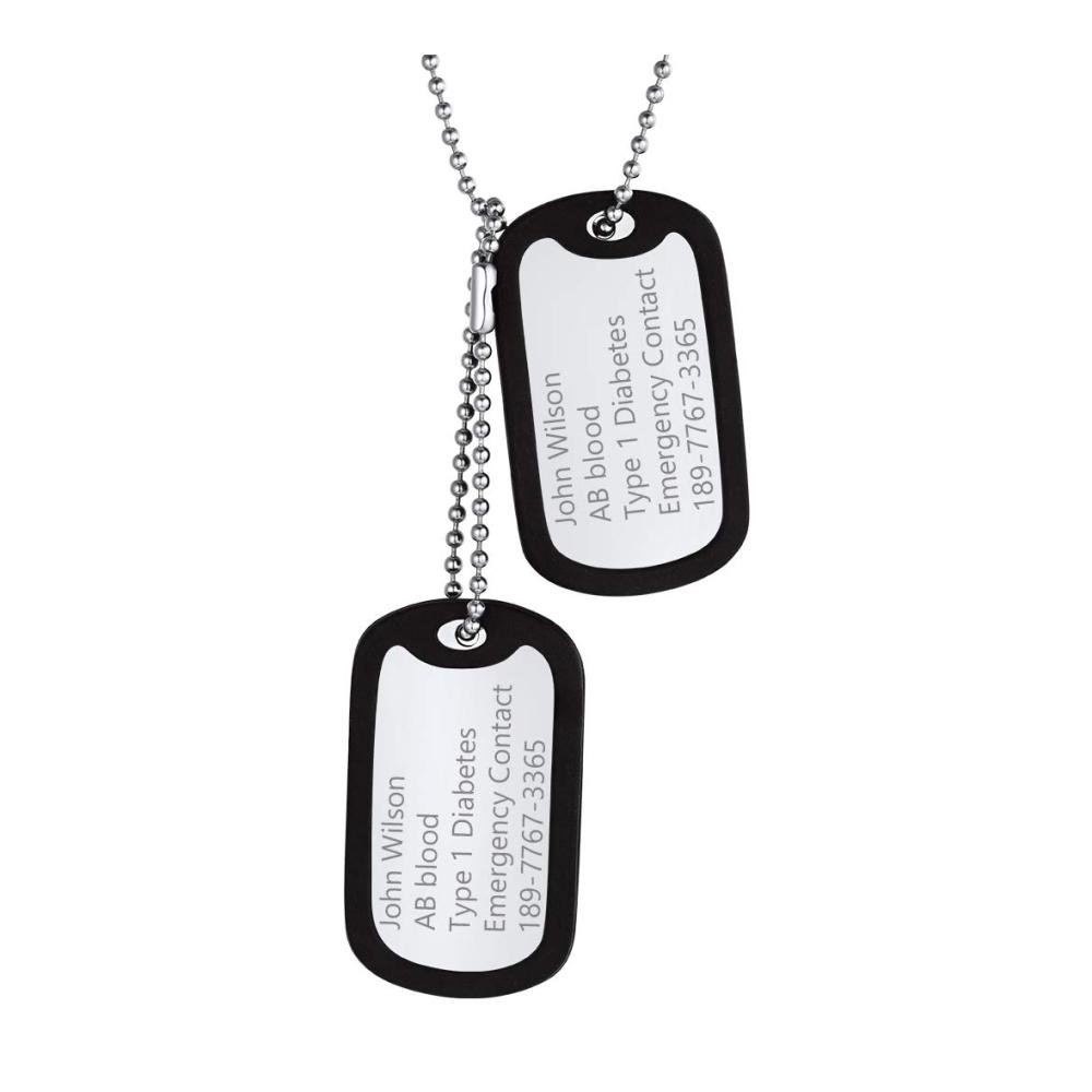 21 Silber Dog Tag （Zwei）