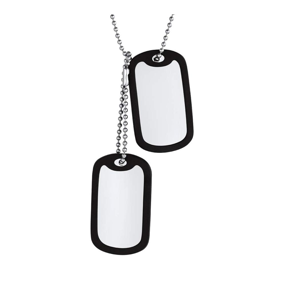 21 Silber Dog Tag （zwei）