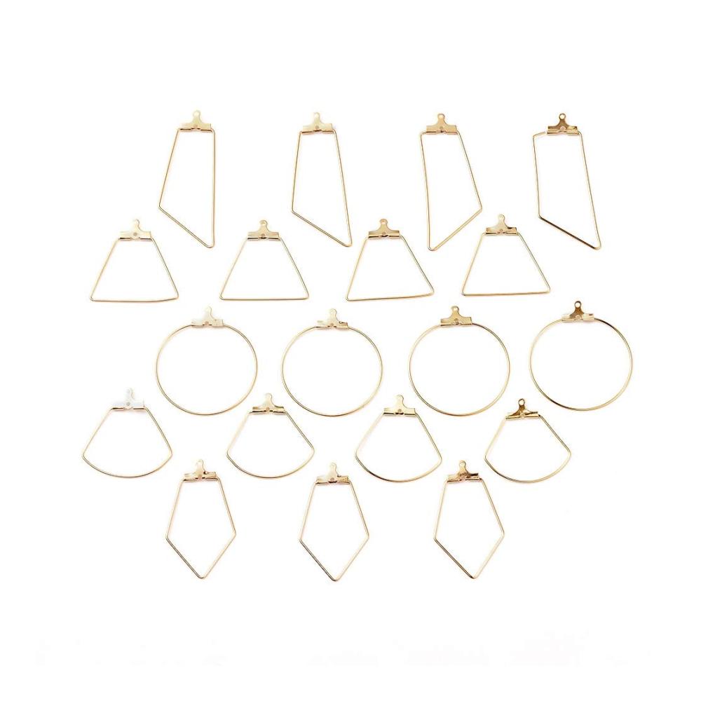 Goldene Farbe, Drop & Kite & Rhombus & Fan & Dreieck