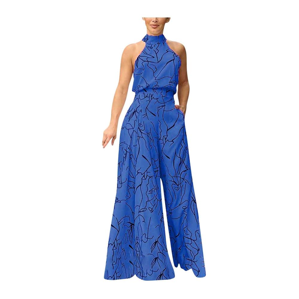 02-königsblau Overall Damen Elegant