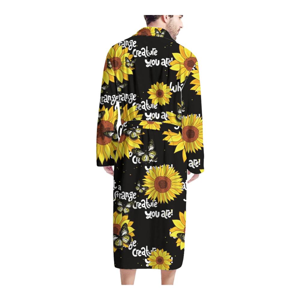 Sonnenblume und Zitat schwarz