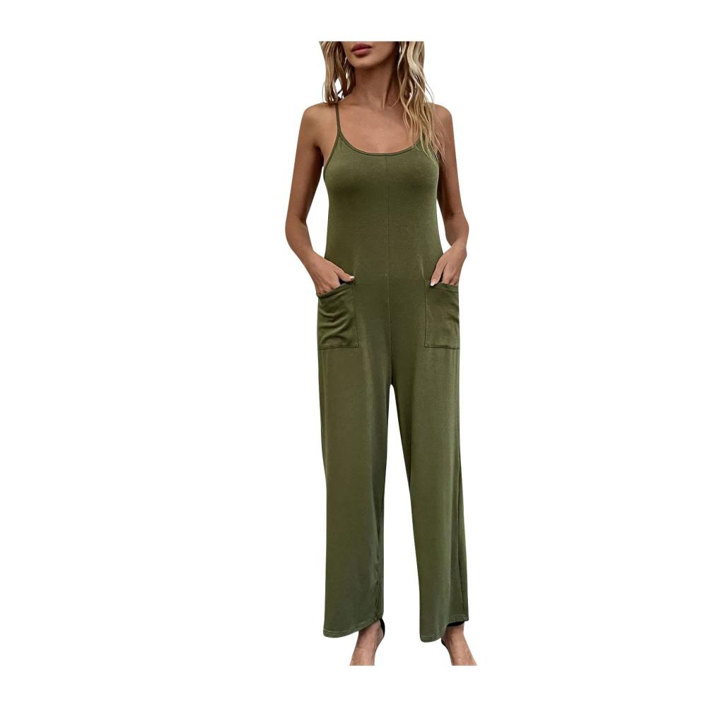05-armeegrün Overall Damen Elegant