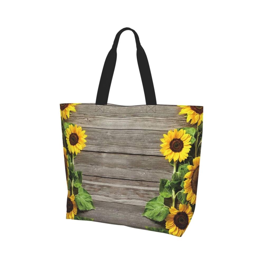 Holzbrett mit Sonnenblumen